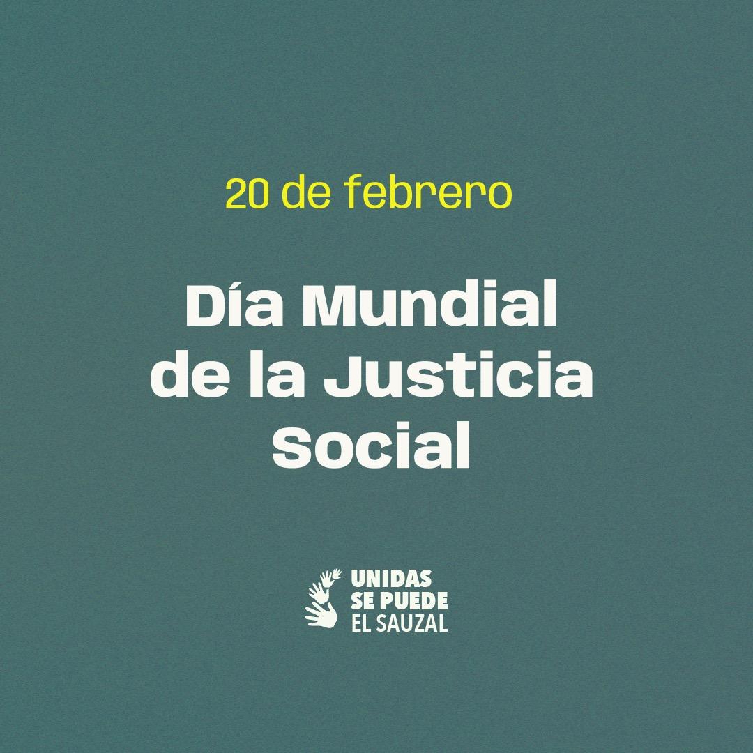Es de Justicia social que todas las personas tengamos los mismos derechos y oportunidades independientemente de nuestro código postal.

20 febrero #DiaMundialdelaJusticiaSocial