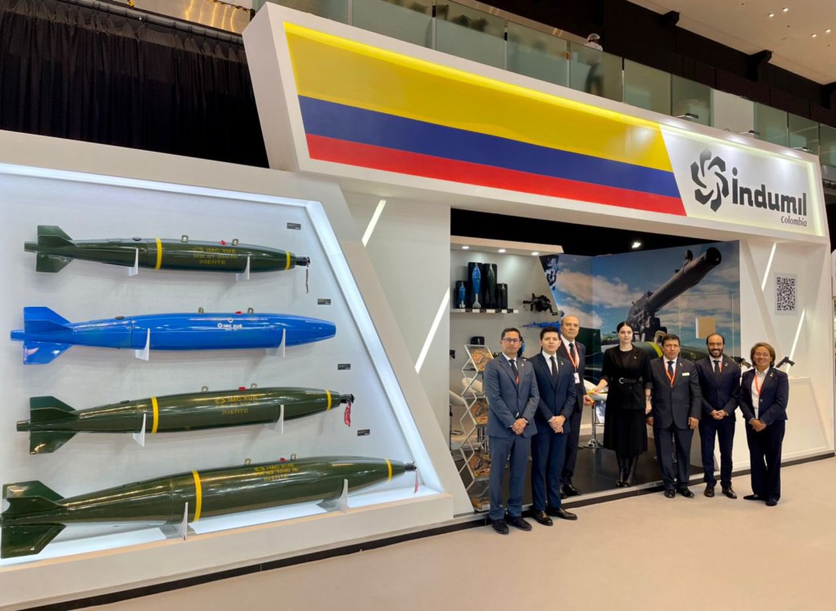 IndumilColombia's tweet photo. Iniciamos nuestra agenda comercial en la Exposición de #Defensa Internacional #IDEX2023 (@Idex_uae) en Emiratos Árabes Unidos, una de las exposiciones de defensa más grandes del mundo, donde se crean alianzas estratégicas enfocadas en industrias de #defensa y #militares. https://t.co/VTknLKeOND