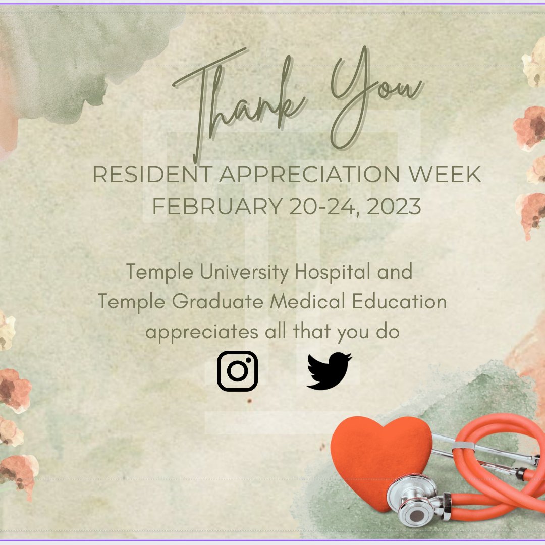 TempleGME's tweet photo. #TempleGME #ResidentsAppreciationWeek https://t.co/4ldtNH7VNp