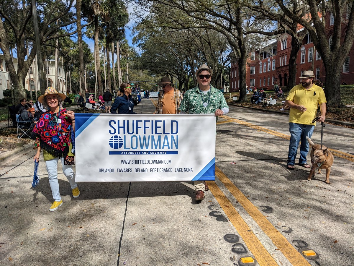 ShuffieldLowman's tweet photo. ShuffieldLowman participated in the DeLand Mardi Gras Dog Parade this Saturday. This year's theme was La Habana. We even got a special hello from this year’s queen and main organizer, Megan Gunby, a former Miss Florida to boot!

#Deland #dogparade #centralfloridalawfirm https://t.co/BSxWf7iu1z