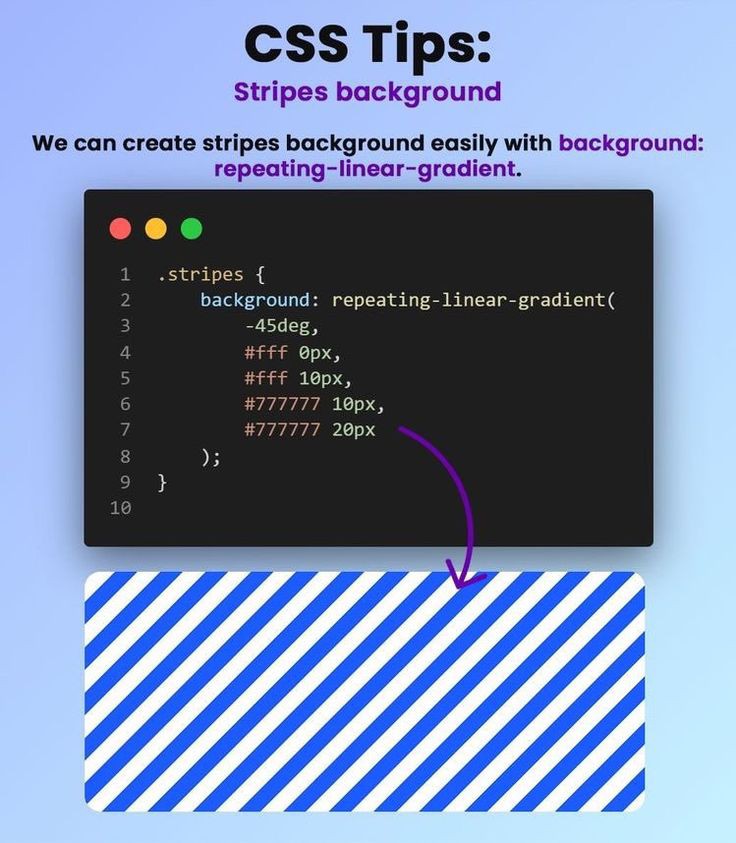 max_codee's tweet image. CSS Tip: using a function: (repeating-linear-gradient)
⬇️ See photo below ⬇️
#programming #coding #CSS #photo #tip #LifeHack #StandWithUkraine