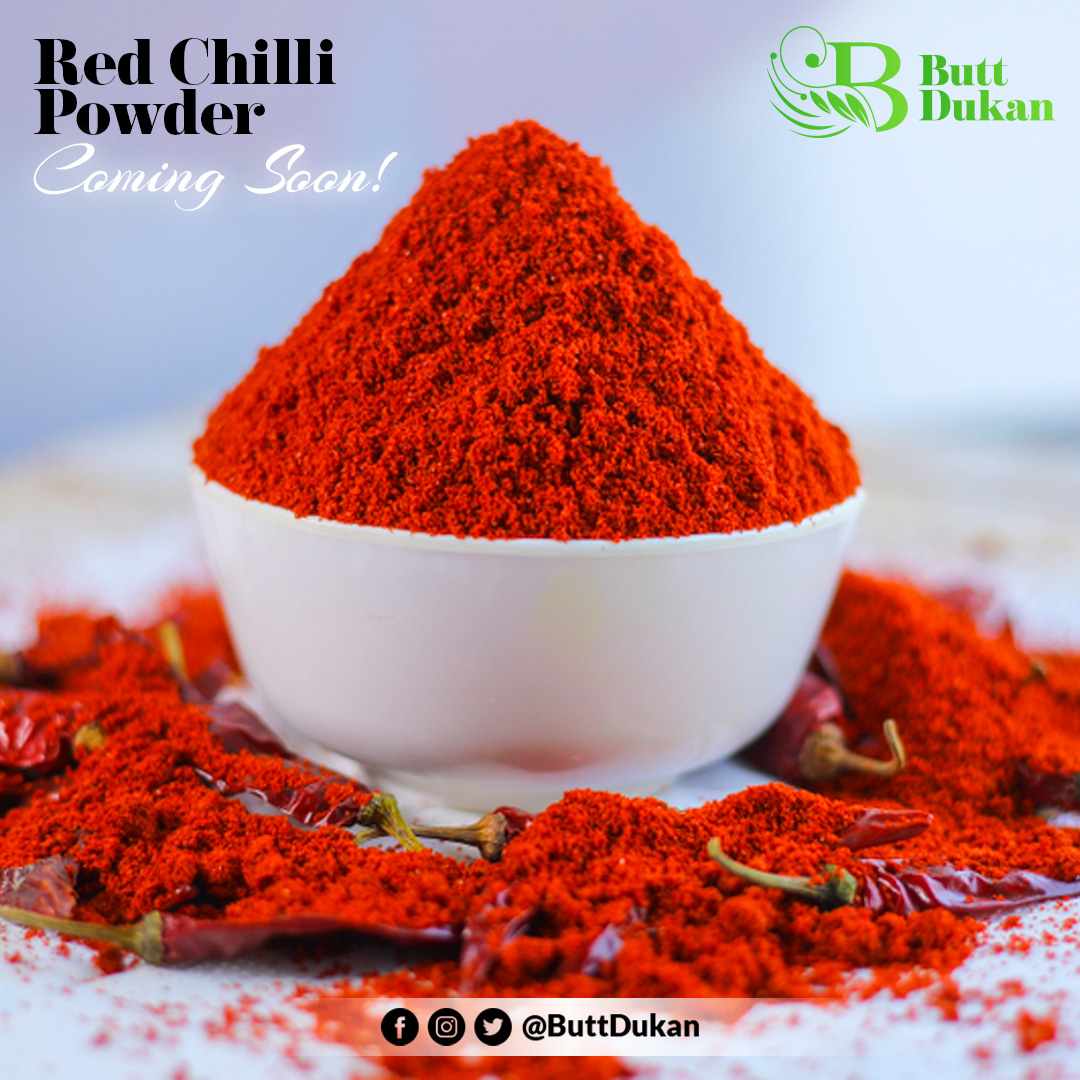 ButtDukan's tweet image. Spice up your life with our premium Red Chilli Powder! 
#RedChilliPowder #SpiceUpYourLife #HeatAndFlavor #CookingEssentials #ButtDukan