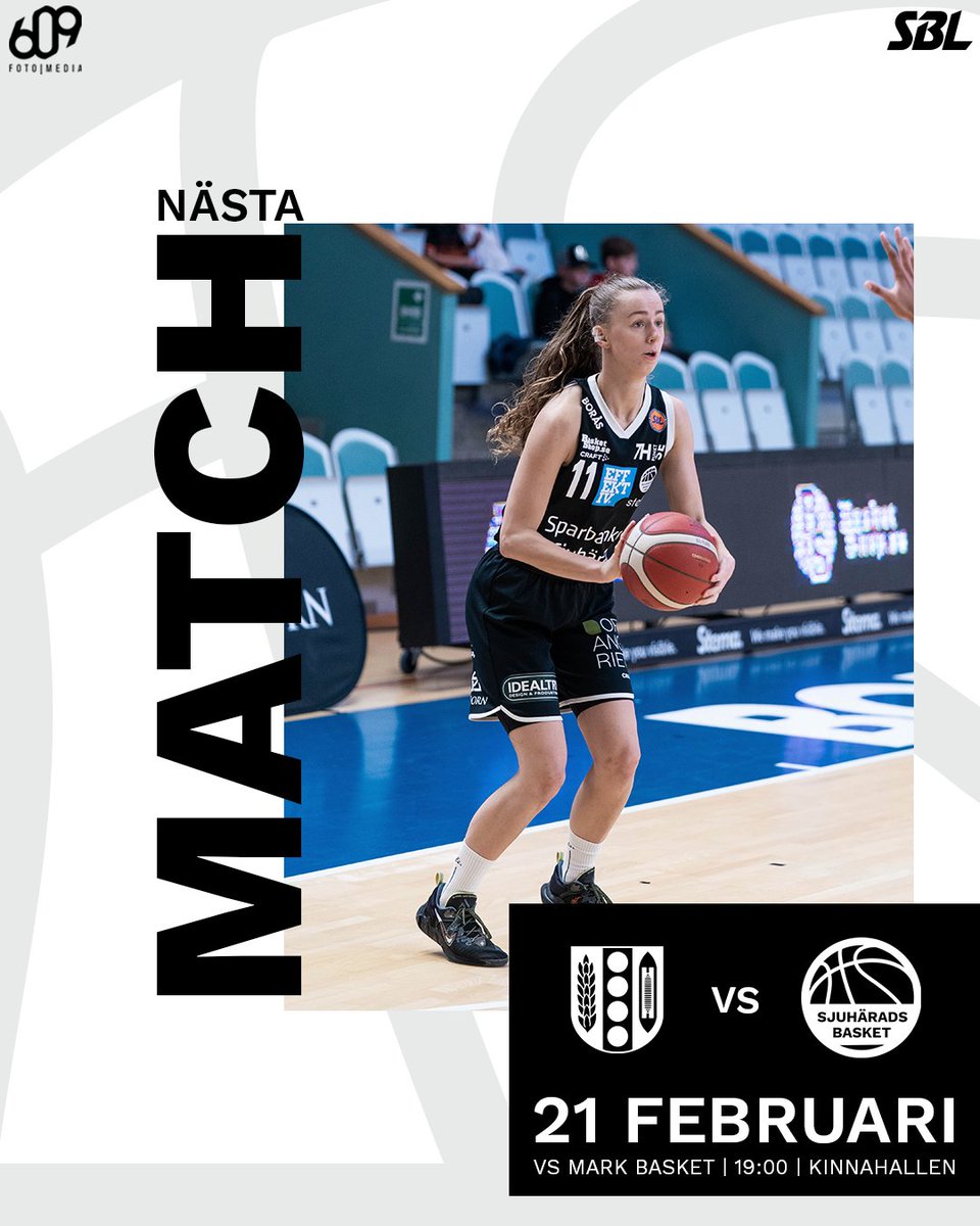 Derby! 🔥 Imorgon blir det bortamatch mot Mark i säsongens andra derby! Senast vi mötte Mark blev det vinst på hemmaplan som ni säkert minns 🙌 Vi hoppas såklart på samma resultat imorgon 🤩 

#sjuhäradsbasket #basketse #sbldam