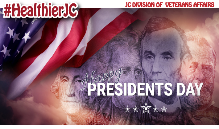 HealthierJC's tweet photo. Happy President’s Day! Let’s honor the legacy of George Washington & all the leaders who have shaped our country. #PresidentsDay #WashingtonsBirthday #HealthierJC #JCVets #Veterans #JerseyCity @JerseyCity https://t.co/Qai9ZIsEw7