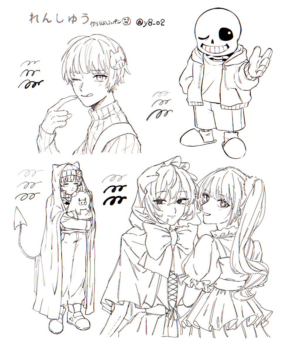 y8_o2's tweet photo. ペンの設定いじってた時描いてたやつ https://t.co/lz9HYwKa0v