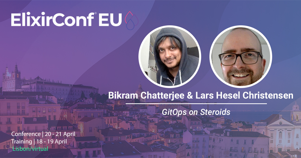 Explore how #Elixir patterns such as State Machine, Templating &amp; custom behaviors are used as building blocks for a GitOps based Self-Service platform.
Join <a href="/c_bikram/">Bikram Chatterjee</a>'s &amp; <a href="/larshesel/">Lars Hesel</a>'s talk "GitOps on Steroids" this April at #ElixirConf EU 2023.

Tickets👇 
www2.elixirconf.eu/Tickets