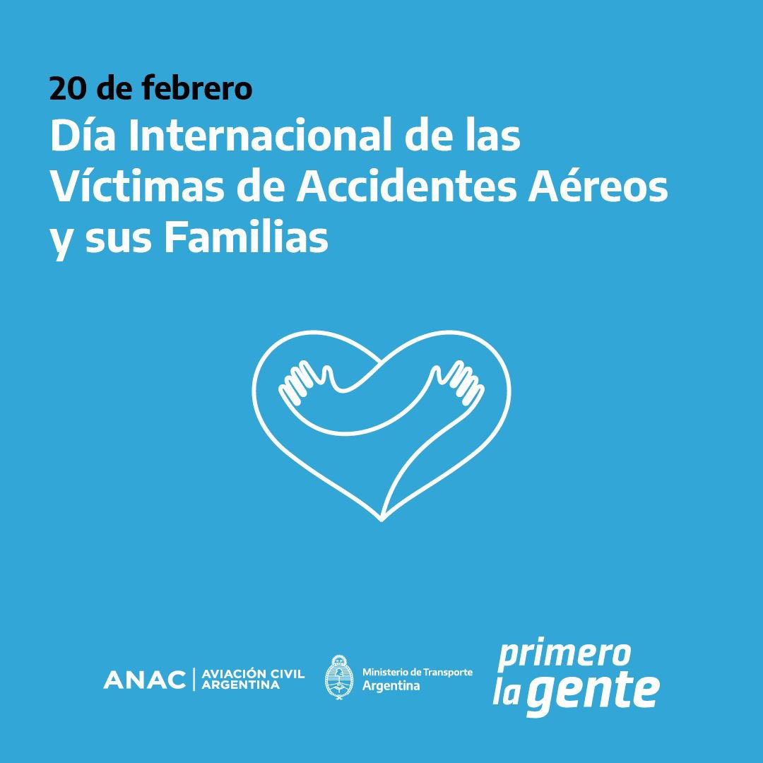 ANACargentina's tweet photo. 🛩️Hoy se conmemora el Día Internacional de las Víctimas de Accidentes Aéreos y sus Familias, declarado por @icao con el objetivo de mantener activa su memoria.

➡️@AnacArgentina, como Miembro de la OACI, acompaña esta iniciativa para contribuir a https://t.co/GYiaqJJ1yd