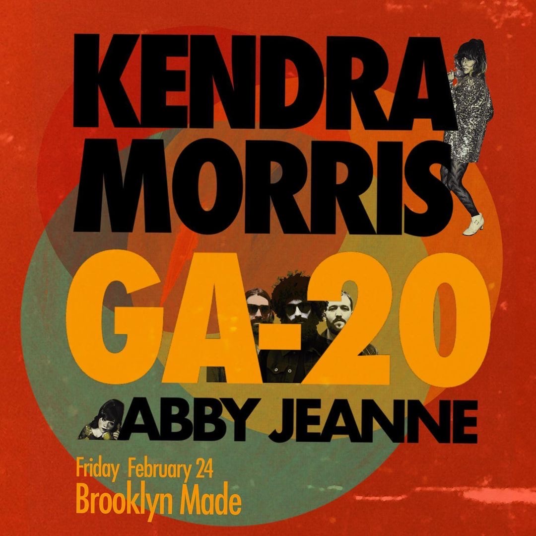 💫 IT’S HAPPENING 💫

Get ready because @KendraMorris and GA-20 are bringing the heat this Friday, February 24 with support from @AbbyJeanneMusic 🔥 Don't miss out on this amazing show – get your tickets now! 🎶
🎟: bit.ly/3Hp5iS5