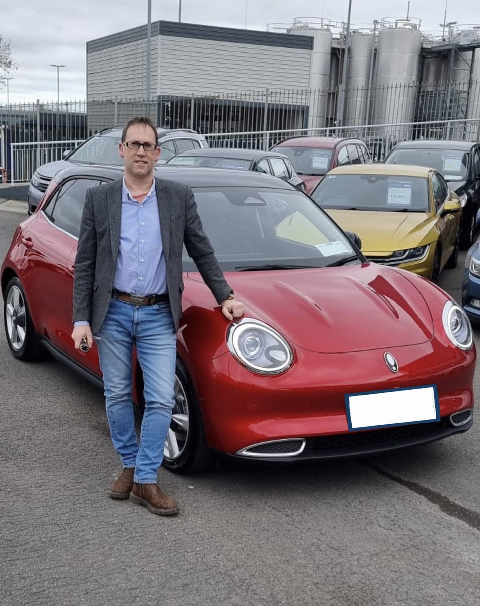LindersDublin's tweet photo. Colin collecting his new Ora Funky Cat from James Spicer. Best of luck with the new car Colin happy driving #ora #gwm #greatwallmotors #linders #funkycar #ev #newcar #donedeal #adverts #carsireland #carzone #naasroad #ireland #dublin #nevo #electriccar https://t.co/V5xkzSklOn