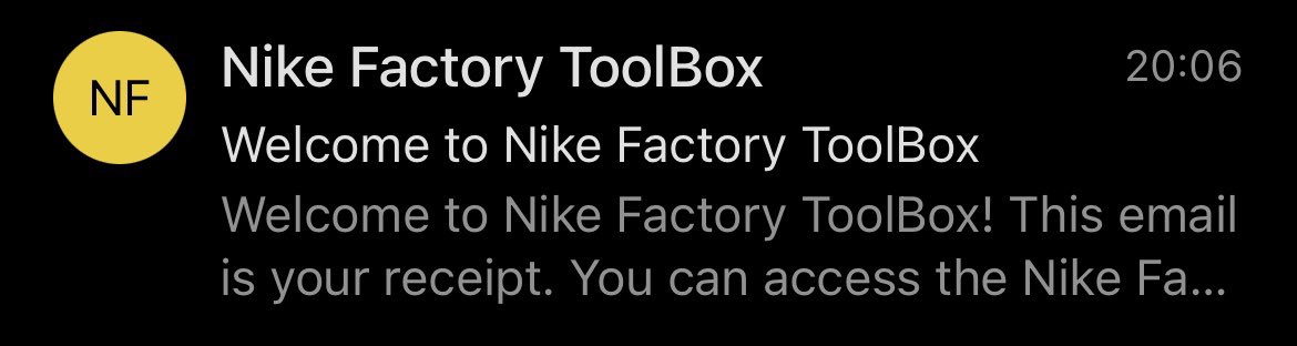 Thankyou <a href="/NikeFactoryTB/">Factory ToolBox™</a> ❤️