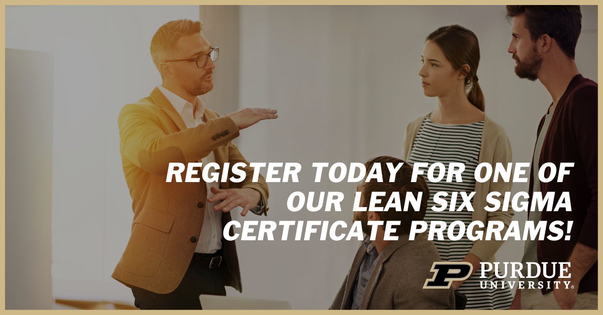 PurdueProfDev's tweet image. Take the next step in your career by registering for a Lean Six Sigma program certificate from Purdue today!

bit.ly/3ULXFIY