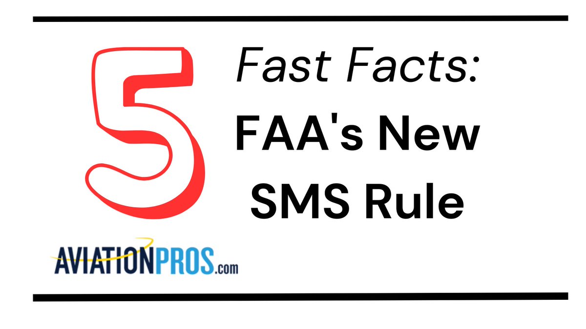 AviationPros (@aviation_pros) on Twitter photo The Federal Aviation Administration has finalized a rule requiring certain #airports to develop and implement an #SMS. Here are 5 Fast Facts about the new rule: aviationpros.com/21296281 <a href="/FAANews/">The FAA āļø</a> The Federal Aviation Administration has finalized a rule requiring certain #airports to develop and implement an #SMS. Here are 5 Fast Facts about the new rule: aviationpros.com/21296281 <a href="/FAANews/">The FAA āļø</a>