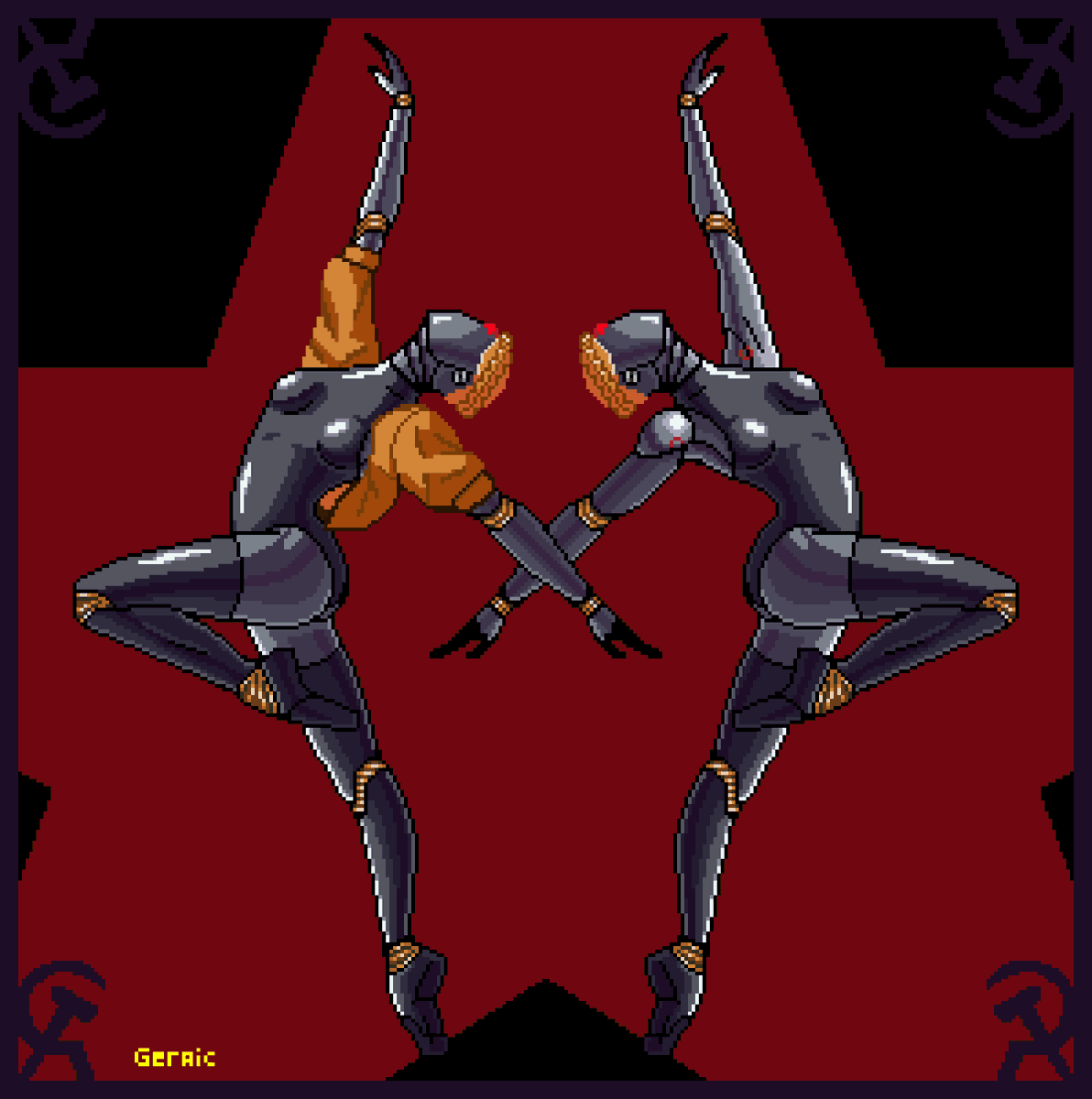 GGeraic's tweet photo. #AtomicHeart #twins #pixelart https://t.co/r8mhdT9g91