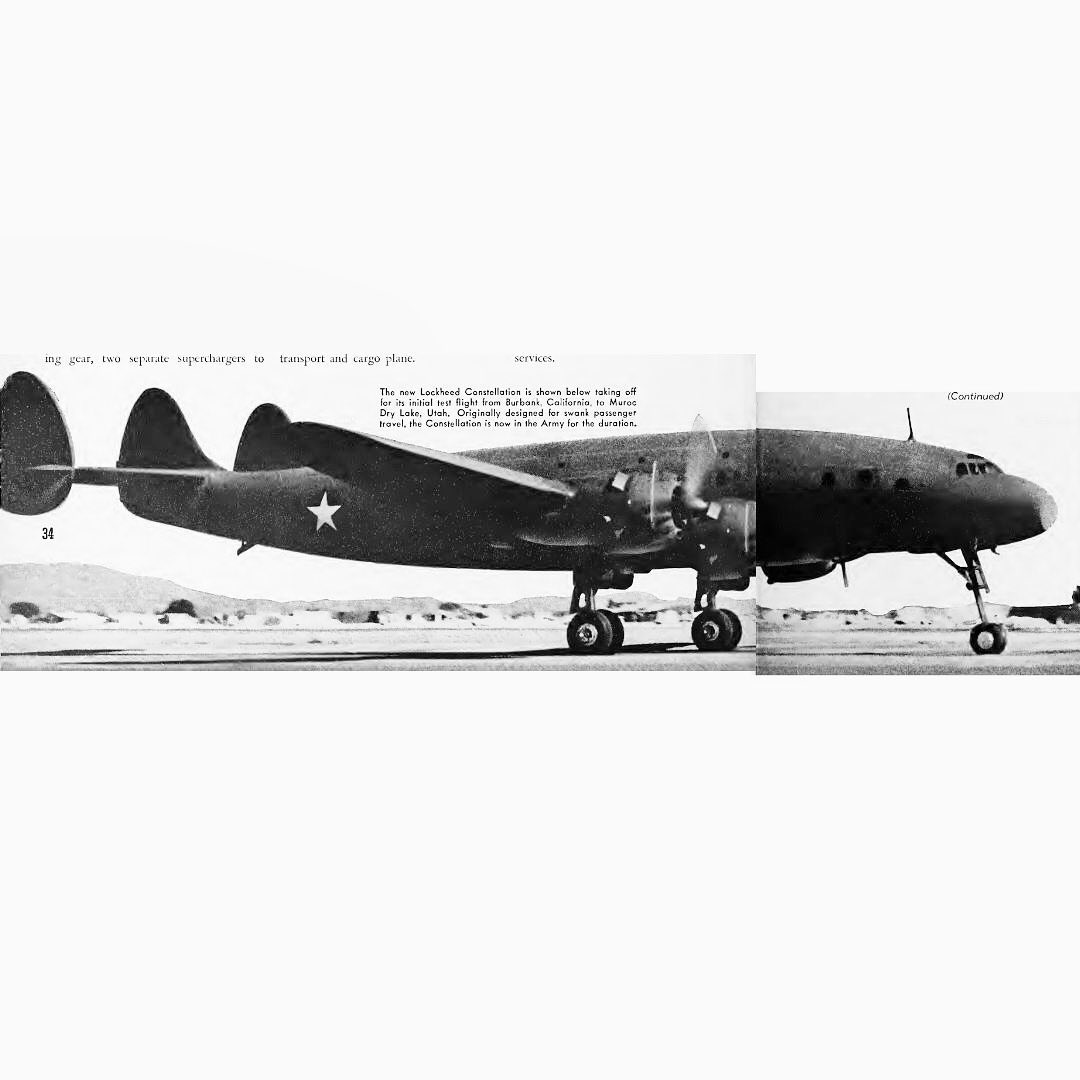 The Lockheed C-121 Constellation is a military transport version of the Lockheed Constellation. A total of 332 aircraft were constructed for both the United States Air Force and United States Navy for various purposes. Numerous airborne early warning versions were also constructe