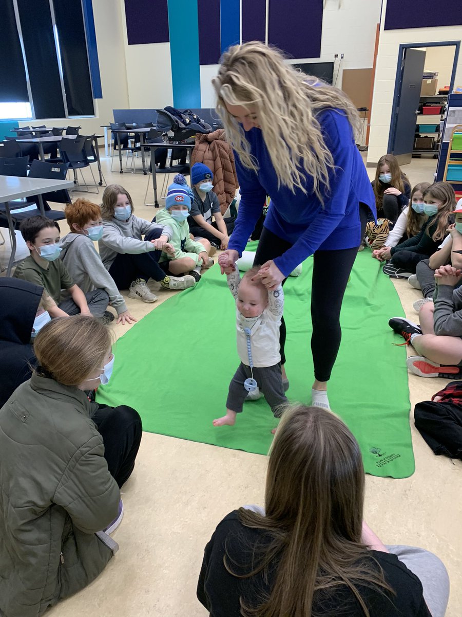 mrs_watton's tweet photo. A great start to kindness week with @RootsofEmpathy class with our 6-1s! Baby Cobain even went to one of our students for comfort! A true demonstration of empathy in action! @ParadiseInterm1 https://t.co/4QzijIgGHv