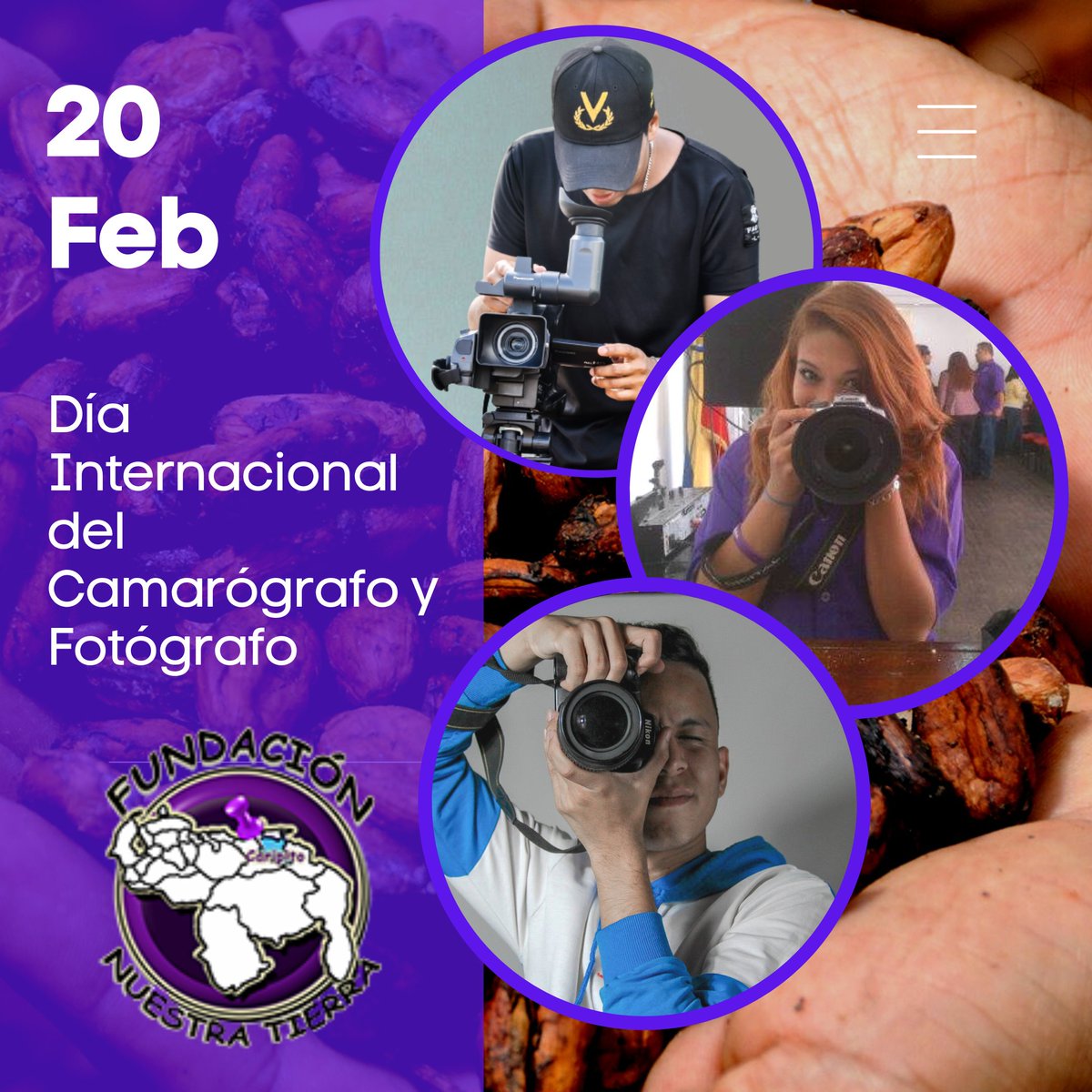#20Feb Día Internacional del Camarógrafo y Fotógrafo

<a href="/leudysgonzalez/">Leudys González</a>
#sincacaonohaychocolate
