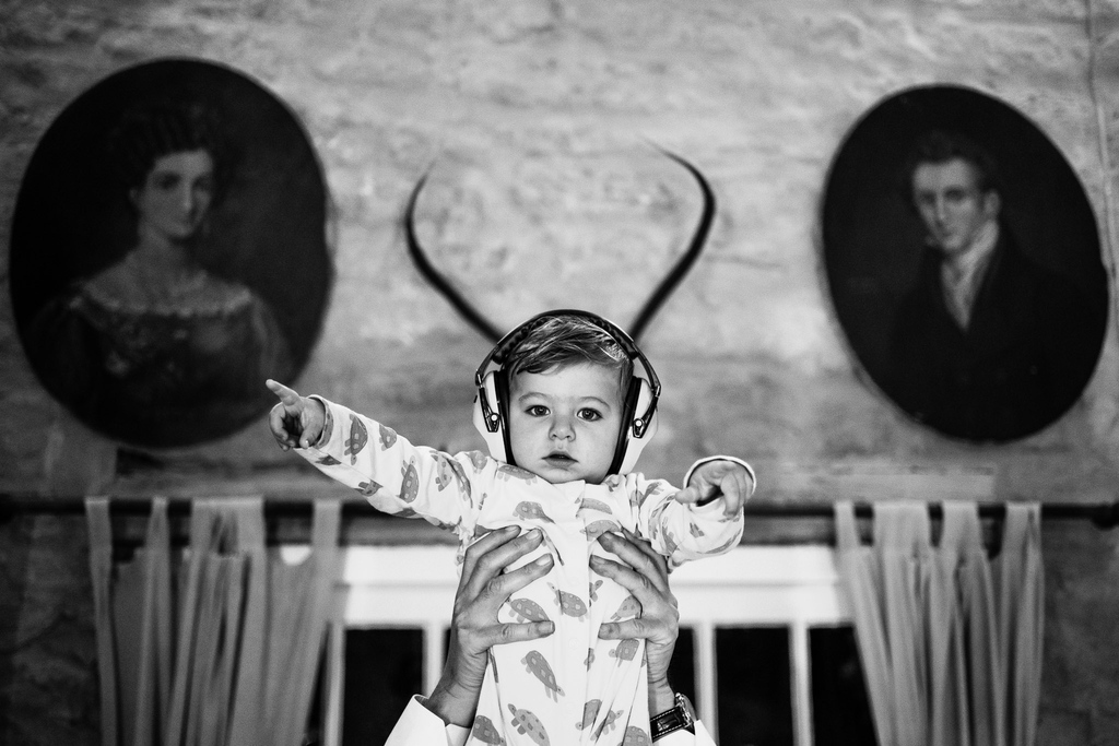 Is there anything cuter than a baby in ear defenders?? Yes, a baby in ear defenders with horns #loveislove #rocknrollbride #huffpostweddings #uniquewedding #uniqueweddingphotography #moments #bridebook #devonweddingphotographer #dorsetweddingphotographer #devonweddingphotography