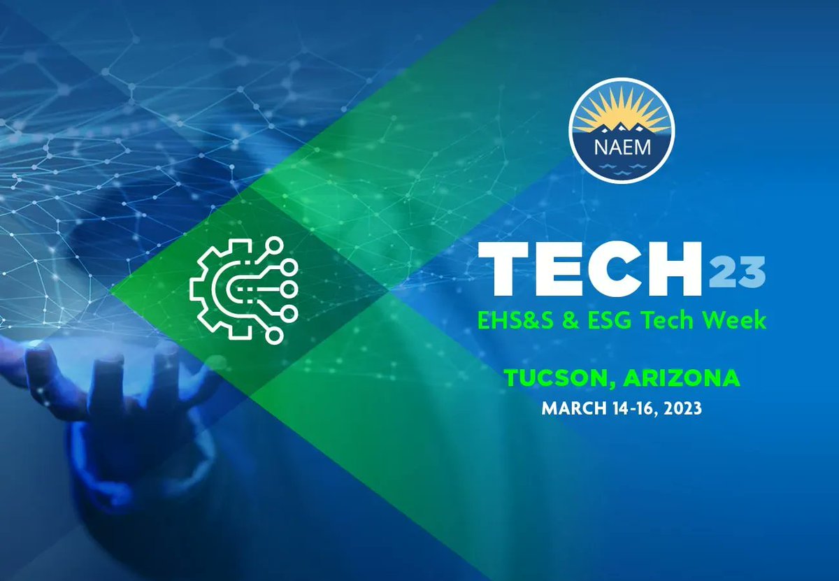 Join us at NAEM's TECH23 Conference in Tuscon, AZ from March 14-16th buff.ly/3Y6RPn8
