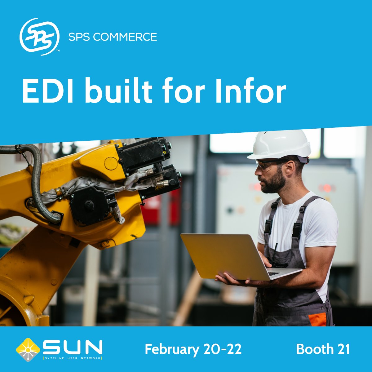 Looking for a full-service EDI solution built for Infor? Come visit our booth at SUN Conference to learn about why our network approach to EDI is a must for Cloudsuite Industrial.  

Learn more: bit.ly/3I1i9Zc

#manufacturingindustry #edi #erp
