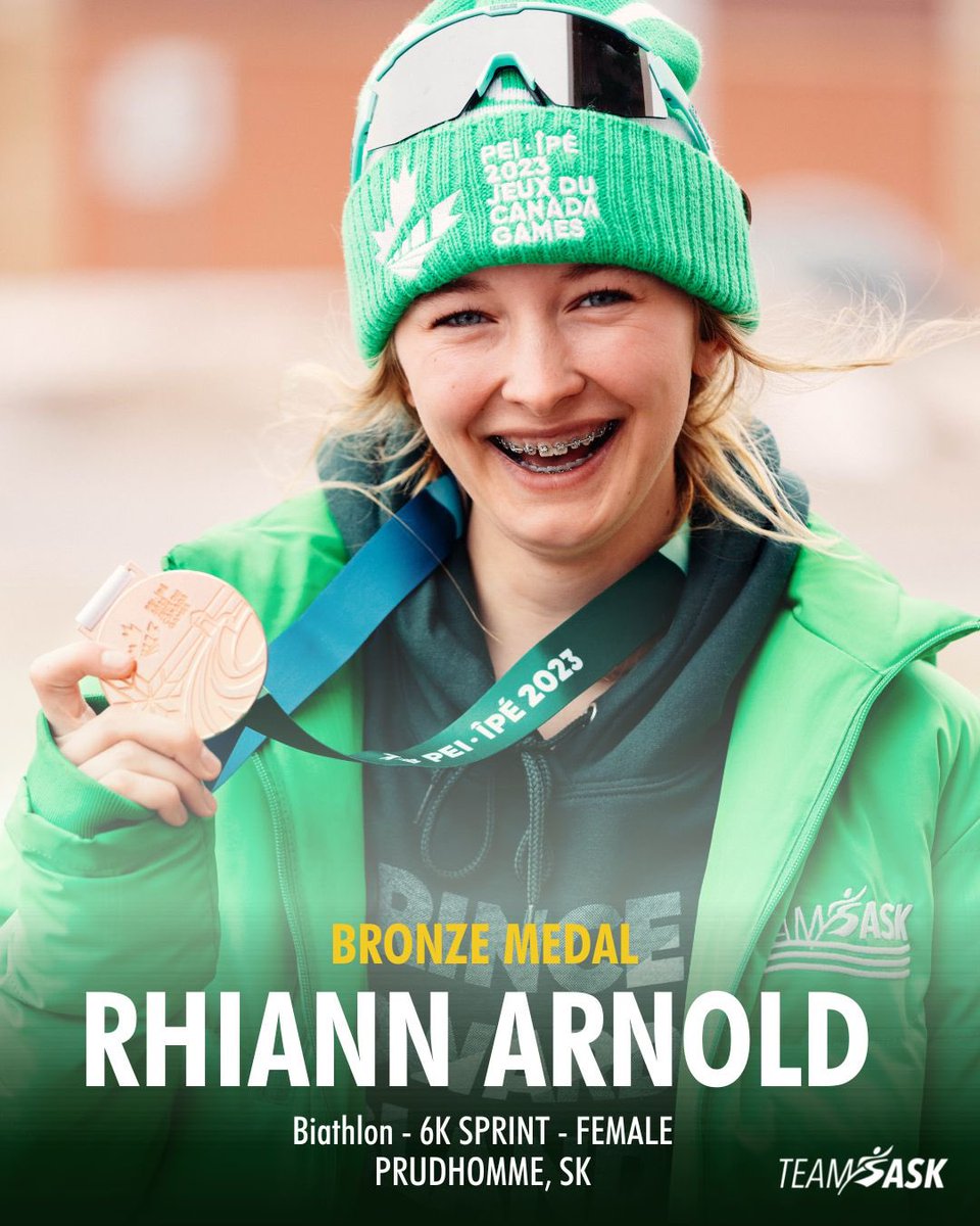 goteamsask's tweet photo. Our first medal in PEI! 🥉 https://t.co/DbdGlOeoQV