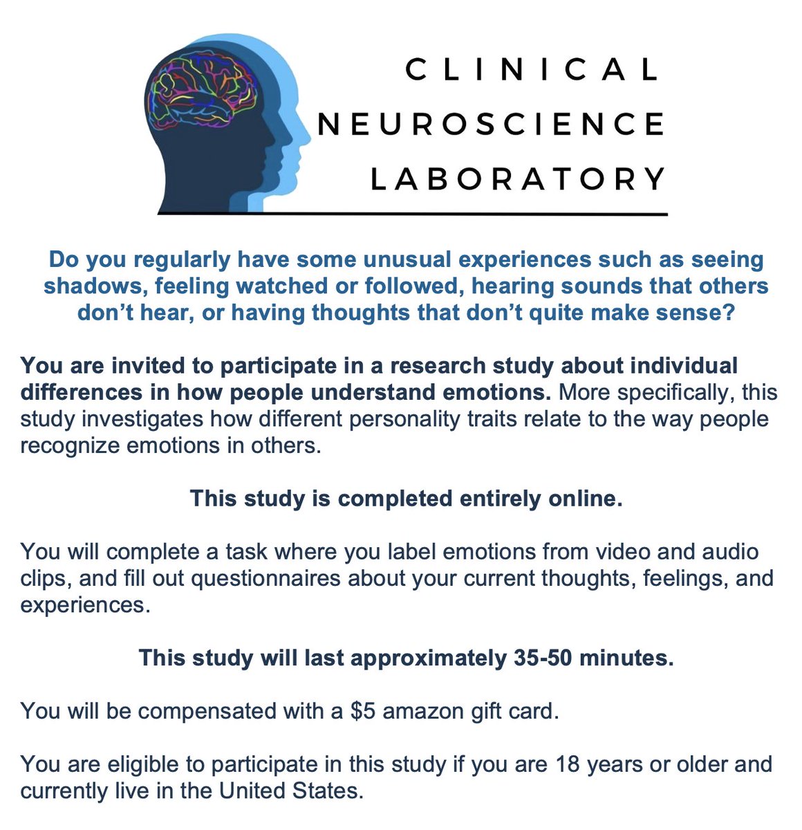 Clinical Neuroscience Lab tweet media