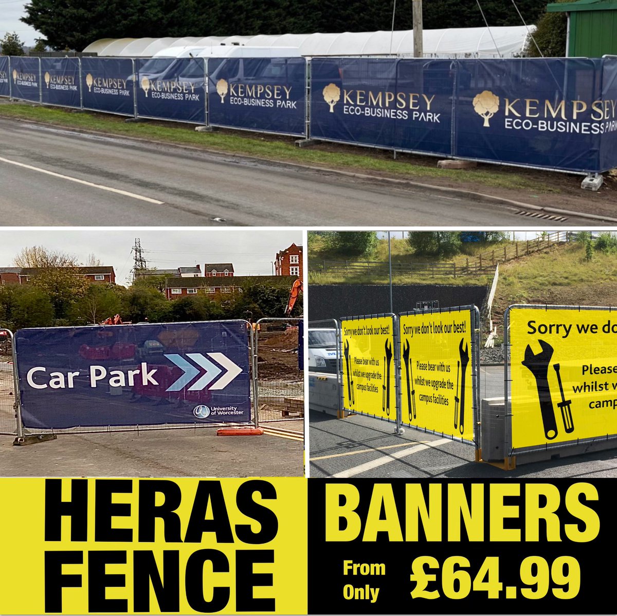 UniversalBanner's tweet image. Order our premium quality heras fence banners online from as little as £64.99! Includes FREE design service &amp;amp; fast delivery - universalbanners.co.uk/banners-1/cust…  #construction #bannerprinting #events #WorcestershireHour