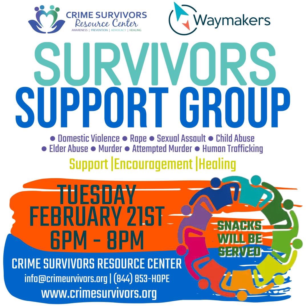 Friendly Reminder for Tomorrow's Survivors Support Group