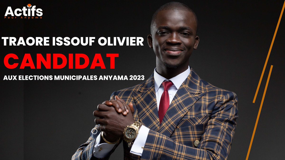 Clement_Mbom's tweet photo. Traoré Issout Olivier, jeune candidat aux municipales d’Anyama 2023🇨🇮

Il a récemment déclaré sa candidature , aux élections municipales de 2023 dans la localité d'Anyama.

 Ce jeune audacieux sera certainement l’un des candidats les plus jeunes du pays.

#influenceur225 https://t.co/LiFerBVgth
