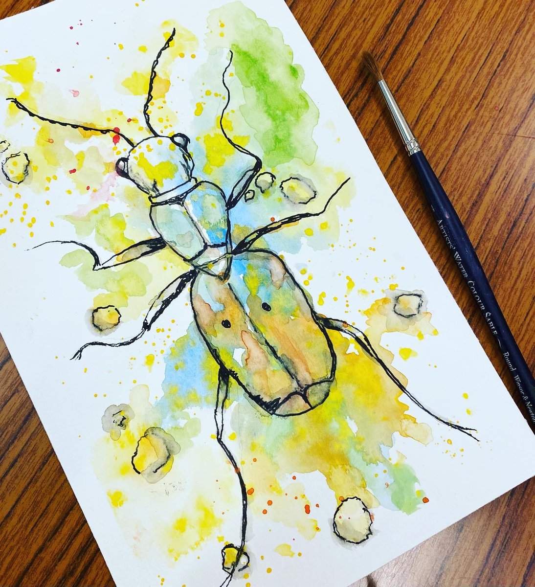 CathrynJeff's tweet photo. Lovely fun painting lesson today at Long Hanborough art group. Splashy expressive watercolour with pen sketches on top. Well done all, great work!

#watercolourandpen #paintingwatercolor #experimentalwatercolour #penandwash #teachingartist #oxfordshireartist https://t.co/Bt30d1nAEv