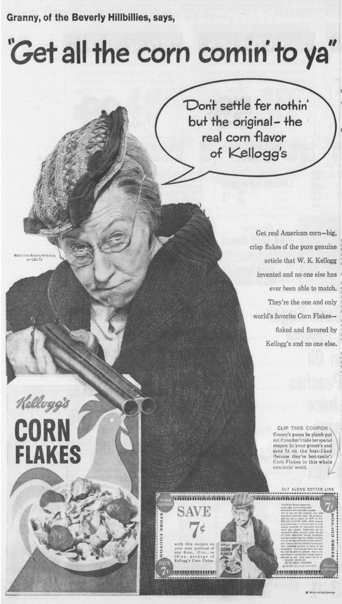 noticing that not many cereal ads threaten you with a loaded firearm any more