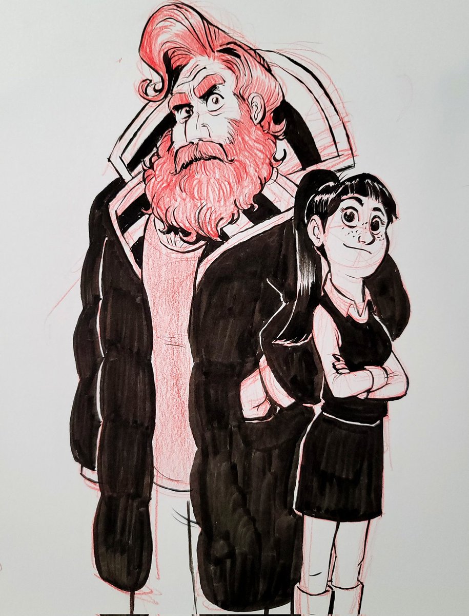 erin_humiston's tweet photo. Jandrea and Beefanda.
Had to draw them while working on this #theGreatNorth episode.
#BeefTobin #beef #JudyTobin #Judy #ink #inkbrush #redpencil #cartoon https://t.co/G7EyXApRHo