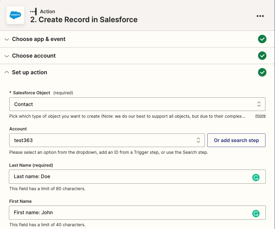 zapier's tweet photo. Add leads from LinkedIn Lead Gen Forms to @salesforce ⤵️
→ Get new lead gen form response (can select specific forms)
→ Tell zap how to set up the record
→ Salesforce creates a new record
Adding your leads automatically = closing more deals 💸
#ZapTips https://t.co/0QPKvuHEOW