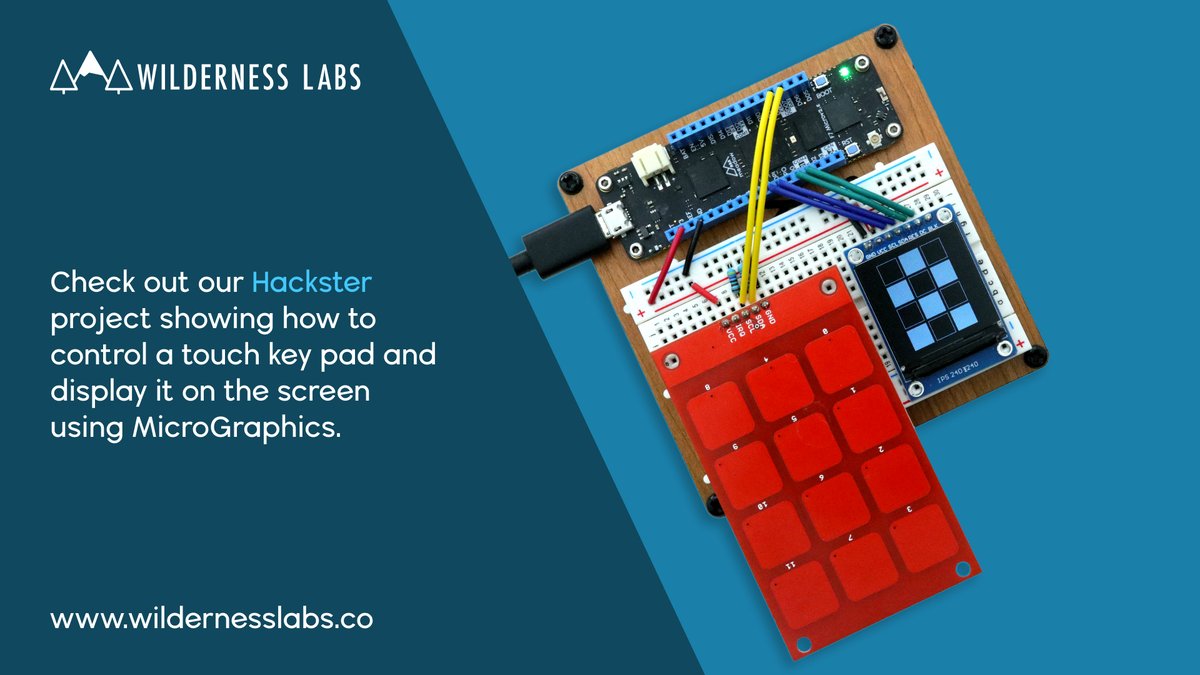wildernesslabs's tweet photo. Check out this @Hacksterio project to learn how to use a #MPR121 capacitive keypad and show which buttons are pressed on a #ST7789 display using https://t.co/McWKJxQzeM. https://t.co/vWOThqjhMD #meadotiot #csharp #dotnet #iot #visualstudio #fsharp #stm32 #esp32 https://t.co/K6aBRVphMo