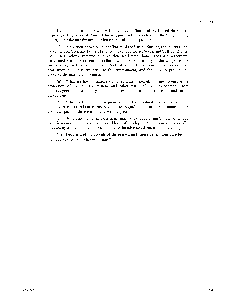 VanuatuUN's tweet photo. After several rounds of consultations with the UN membership, today the #ICJAO4Climate Core Group members (🇻🇺🇦🇴🇦🇬🇧🇩🇨🇷🇫🇲🇲🇦🇲🇿🇳🇿🇵🇹🇷🇴🇼🇸🇸🇱🇸🇬🇺🇬🇻🇳) uploaded the draft resolution to the UN portal and are seeking co-sponsors. Member states who wish to be listed on the L doc please note the deadline is March 1. Thank you to the work of the core group and the active engagement by all delegations