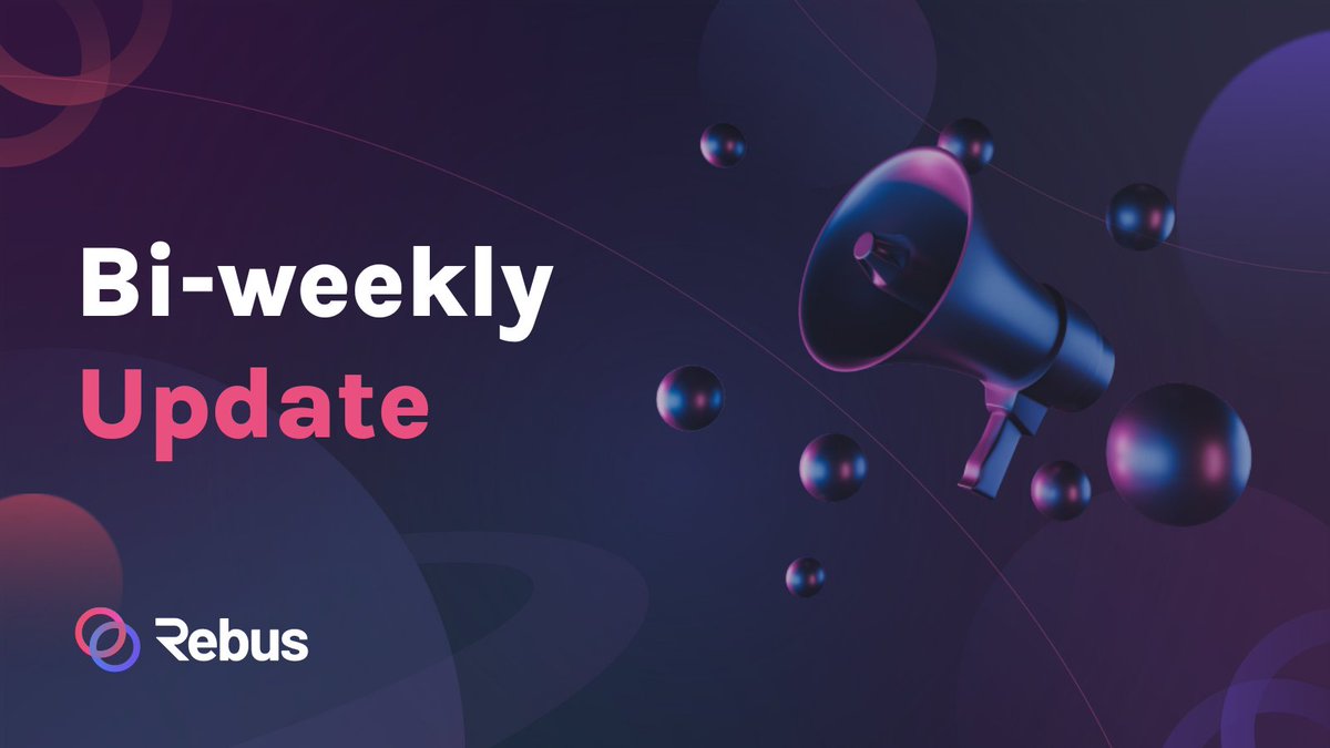 RebusChain's tweet photo. Hey #RebusCommunity π
Our bi-weekly update is here and we have a lot of things to share with you!
If you're not part of our community yet, jump into the links below to find out more:
πΎ https://t.co/2UoL6MQf5f
βοΈ https://t.co/DZbibsrj1C https://t.co/12LC2V7s8y