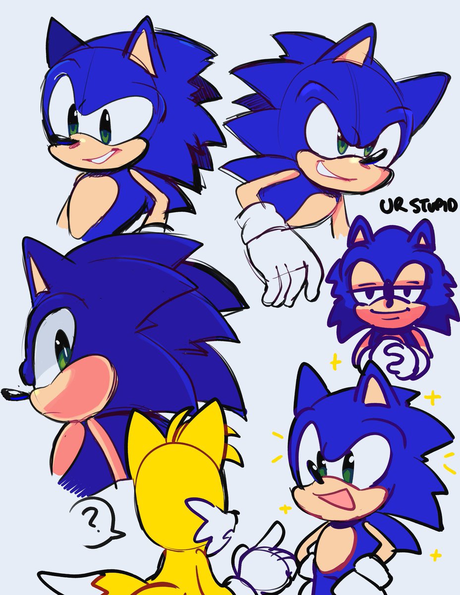 ソニック 「Short quilled Sonic ? -#SonicTheHedgehog」|✨PEPON✨のイラスト