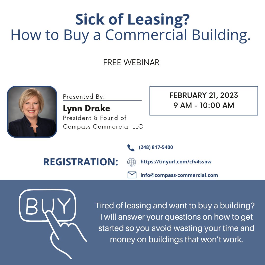 CompassComml's tweet image. Have you registered for my free webinar taking place tomorrow, Tuesday, February 21st? Click below to sign up if you haven't already. 

tinyurl.com/cfv4sspw