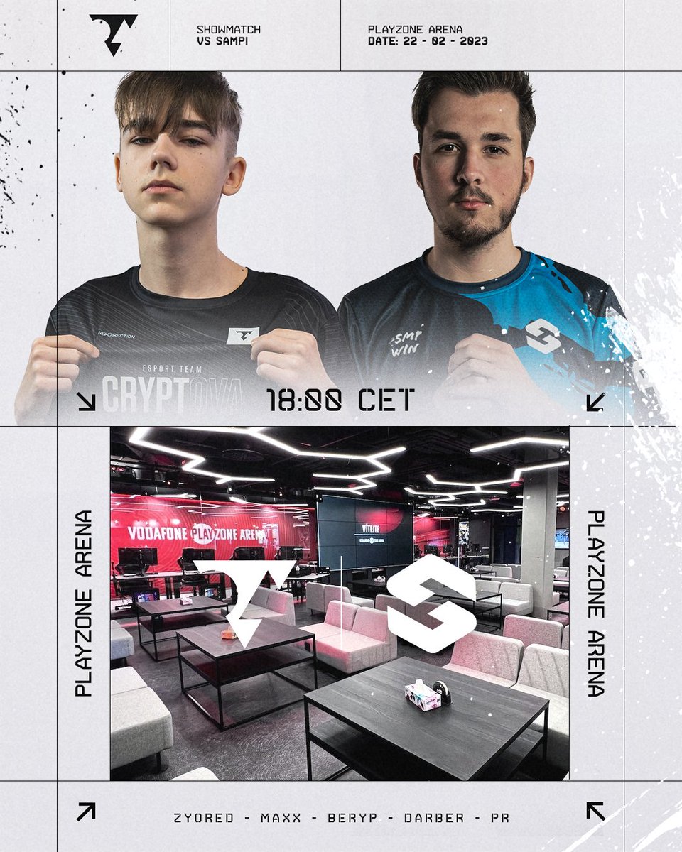 cryptovaesport's tweet photo. Už za dva dny nás čeká showmatch, ve kterém se utkáme s @teamsampi. 😎
Jestli se na to těšíš stejně jako my a chceš tenhle zápas vidět live, tak dojdi ve středu fandit do @PLAYzonecz Arény! 💪
#epicbattle #showmatch #cryptova #sampi #csgo #csgoshoematch #csgomatch #csgoczsk https://t.co/icBH0Nng0s