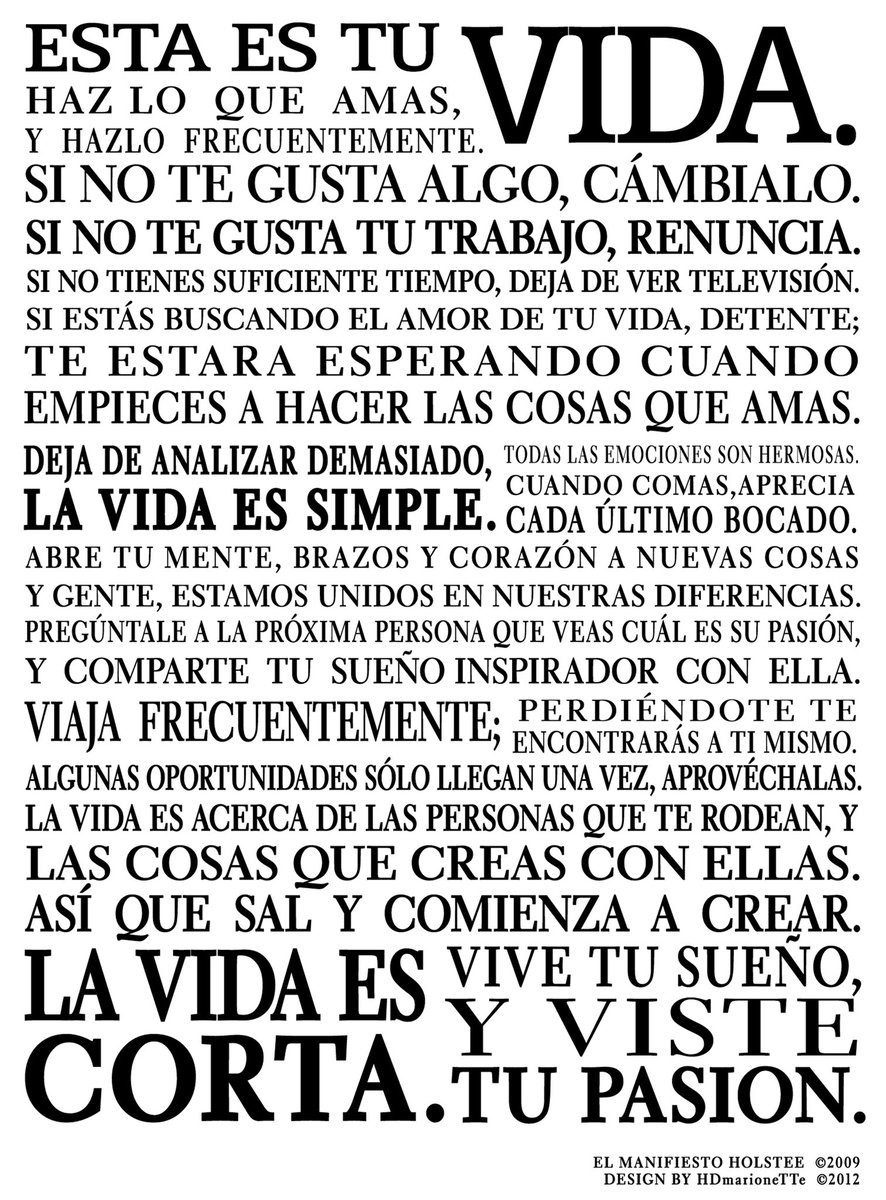 aesquinca's tweet photo. MANIFIESTO HOLSTEE 
Para darnos cuenta de lo que realmente es importante y tomar consciencia.
#EfectoPositivo https://t.co/zlmXERg6IK
