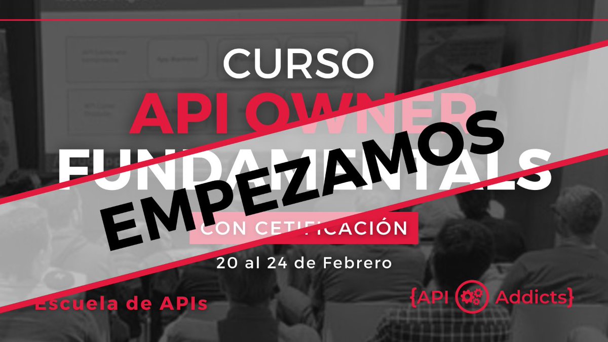APIAddicts's tweet photo. ¡Arranca la nueva edición del curso #APIOwner! Nuestros alumnos se preparan para 15h de formación intensiva de la mano de nuestros API Experts: Diseño, Gobierno de APIs, Testing, Arquitectura y Seguridad. 

Gracias por vuestra confianza en nuestros cursos, ¡sigamos evangelizando! https://t.co/bnDjgtQm29