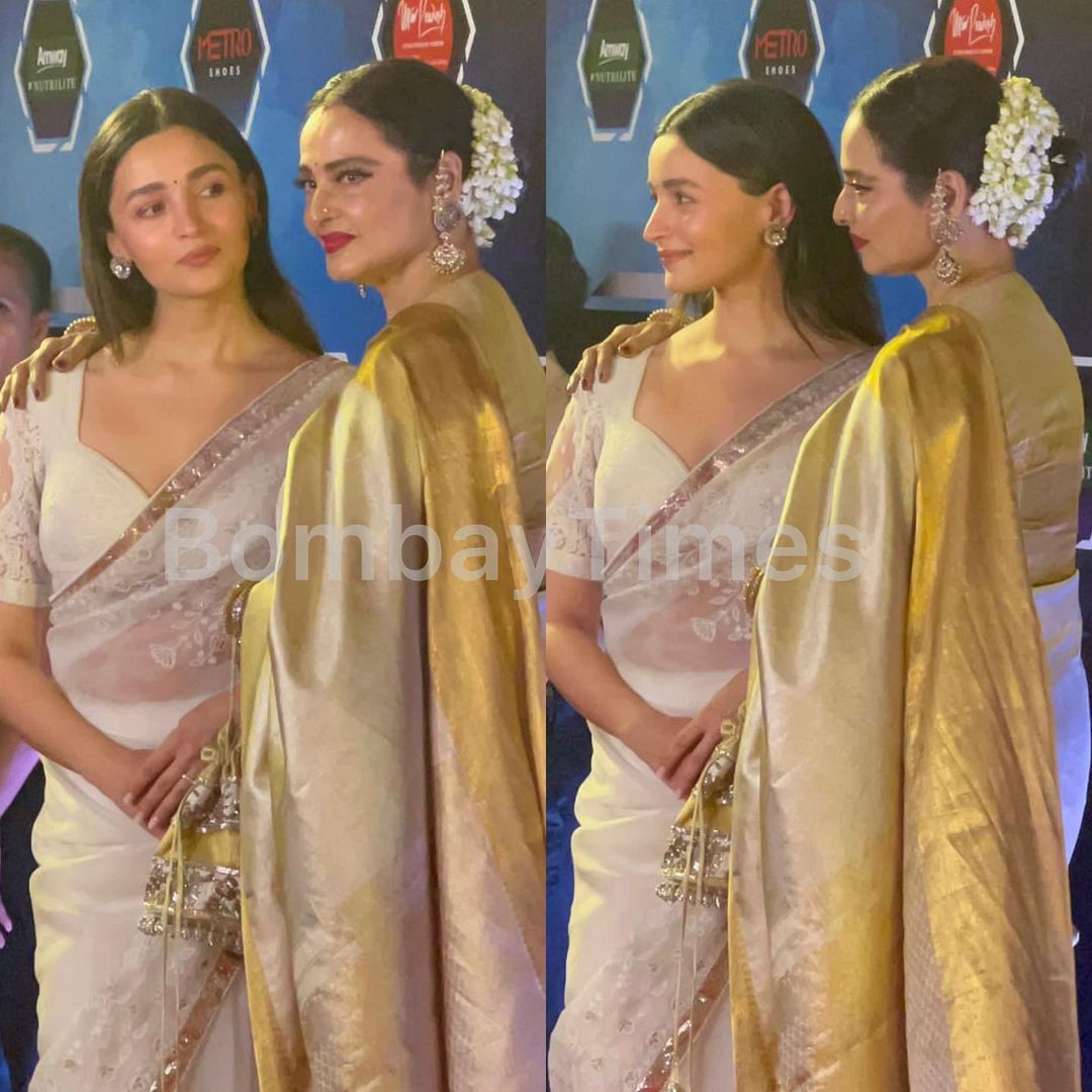 Queen of two generations together 🤍
#AliaBhatt #Rekha #DadaSahebPhalke #DadasahebPhalkeAward