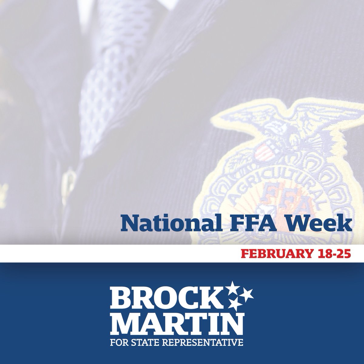 BrockMartinTN's tweet photo. Our family knows first hand the impact FFA can have on a young mind.
My wife Krista is a former FFA president, and she is the farmer’s daughter.
We celebrate the young men and women who are leading the way in agriculture education and innovation. #FFAWeek2023 #TennesseeFFA https://t.co/wbPoowhV3n