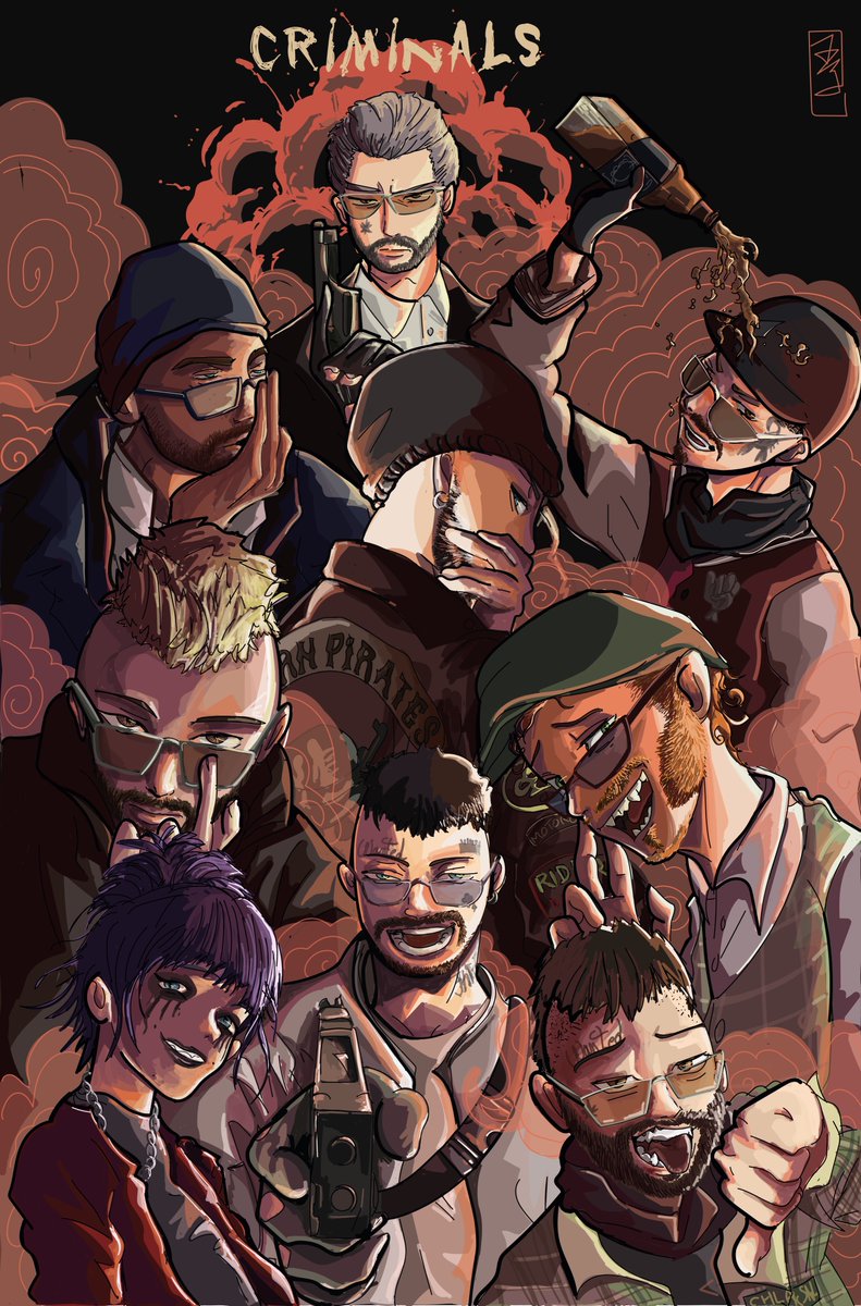 AuraneDe's tweet photo. Affiche - The Bad Guys of LS ou "les bons civils" - #FailyV  Chefs de gangs
Mya Owens ,Dean Johnson, Niki Morrant, Billy Brenner @MrLich76, Liam Dunne @ScokR6S, Drystan Todd, Jimmy Muller @ChecksaT,Keenan Murphy, Kevin Russel @Mazzeh_ https://t.co/xPpZN9OOxF