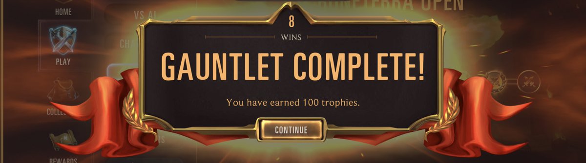 StretchDistance's tweet photo. Painstakingly close to escaping the Runeterra Open gauntlet, but had an awesome weekend with a series record of 8-3!

Every series loss was super close; each just one attack away…

Amazing things can happen when you believe in yourself! 

#LegendsOfRuneterra #LoR https://t.co/DESjKAQaTc
