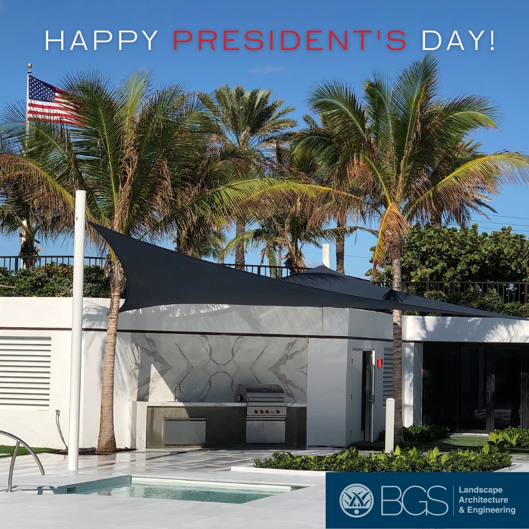 BgsLandscape's tweet photo. Today, we honor and celebrate all of the great leaders of our country, Happy Presidents Day! 🇺🇸

#PresidentsDay #palmbeach #westpalmbeach #southflorida #poolside #funinthesun #swimming #landscapearchitecture #hardscape #civilengineering #bgspllc #donskowronla #palmbeachhampton https://t.co/BtodqRdDGK