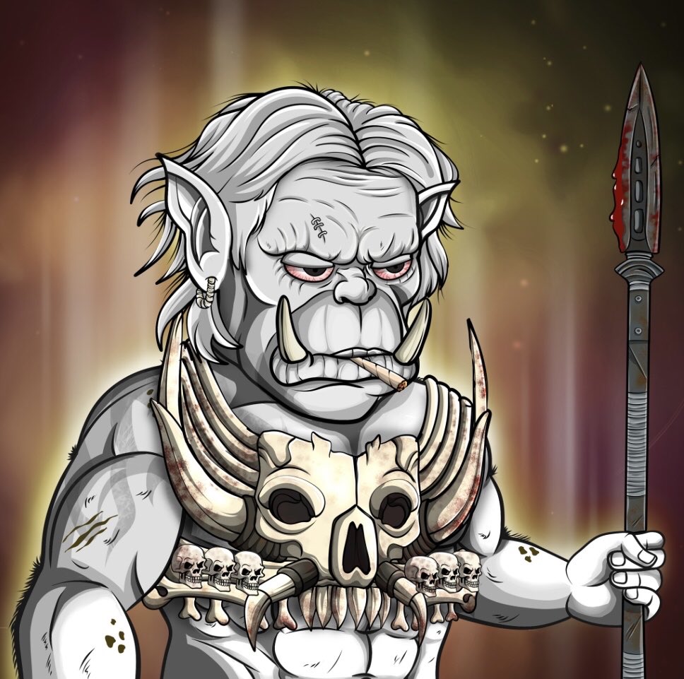 OrcTribesOOO's tweet photo. We are giving away this Albino 1/1 ORC, usually NFT winners ends up flooring the NFT. So instead we will give you 6 Solana for Holding it for a month 👹

To win:
- Like, RT &amp; follow @OrcTribesOOO 
- Mention 3 friends

48H ⏰ 
#NFT #NFTs #SOL #chinese https://t.co/p5HYJ00tWd