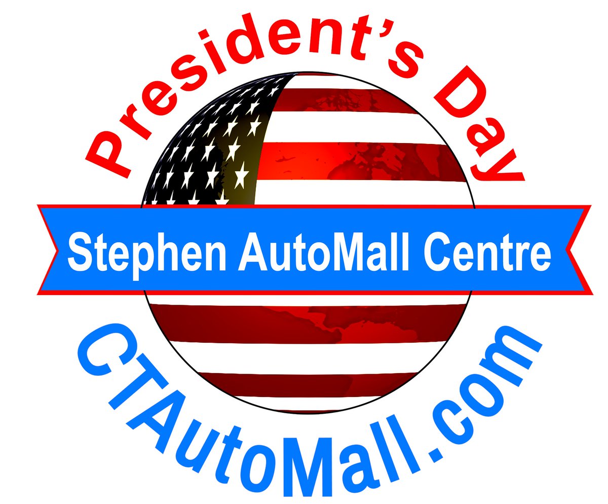NewMillenniumCT's tweet photo. Happy President's Day from all of us here at Stephen Automall Centre! Stop in this week for all of our new rides, amazing specials and more! https://t.co/9M2ZG6QcCb
