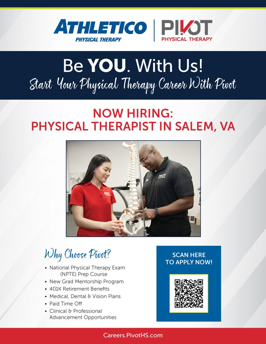 Radford_DPT's tweet photo. Job posting from one of our clinical partners! https://t.co/o6gikr2ENv