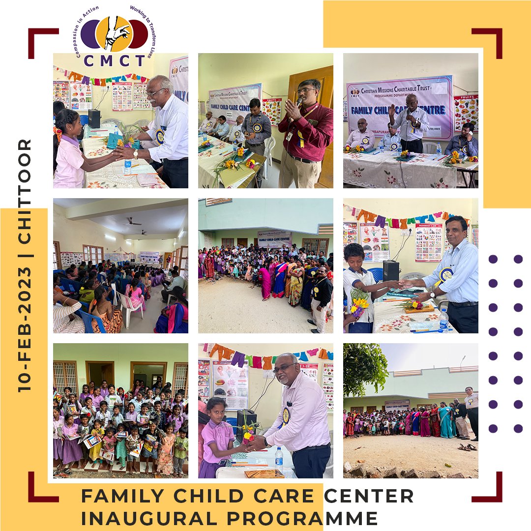 cmctindia_org's tweet photo. These photos from the Inauguration of our Family Child Care Center by CMCT on 10-Feb-23 will bring a smile to your face! Join us in supporting our efforts to provide quality childcare services. #CMCT #Childcare #Inauguration #NGOCommunity #ChildDevelopment #ChildHealth #Children https://t.co/b1kr93s6H7