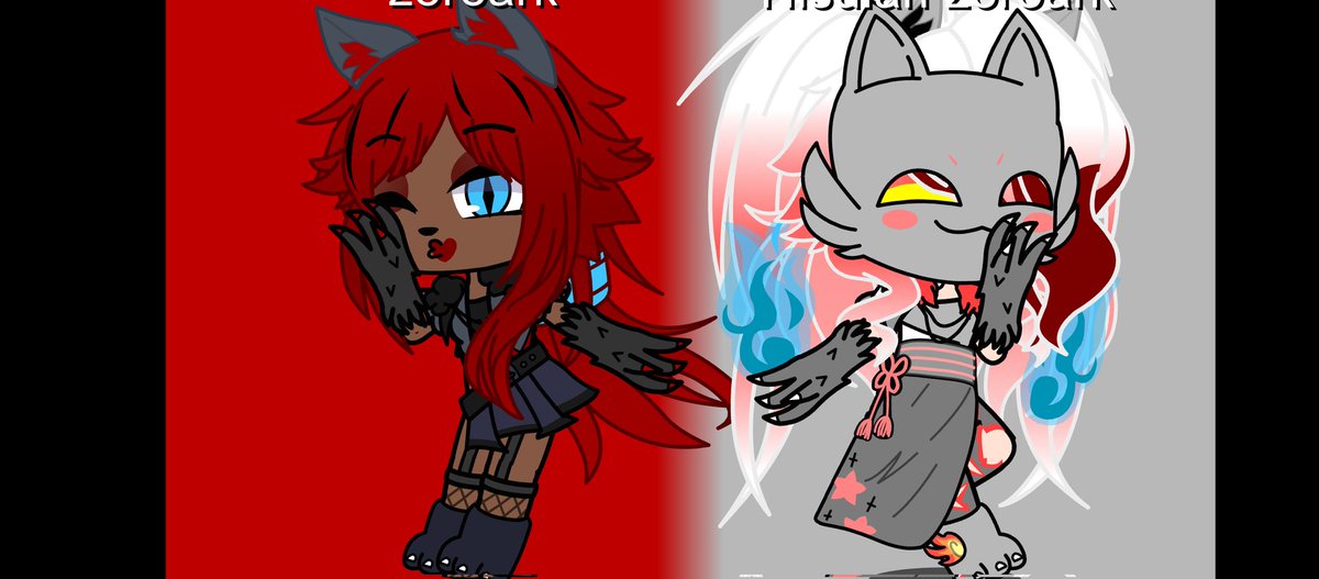playernight8's tweet photo. There something more than a trick foxes
Is this a trick Fox 
#gachaclub #hisuianzorua #hisuian #zorua #pokemon  #PokemonLegendsArceus  #GenerationIX #Hisuianzoroark #zoroark #pokemonGenerationV #GenerationV #PokémonBlackVersion #PokémonWhiteVersion https://t.co/e8zsVWtIIH